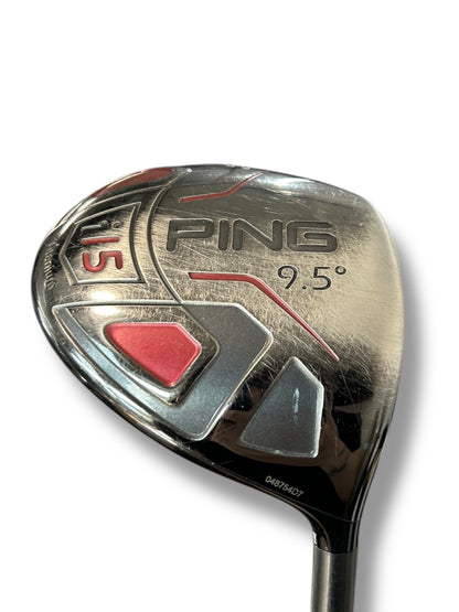 Ping i15 Driver - NO HEADCOVER - 9.5 Degree - Mamiya Tour Stiff Flex
