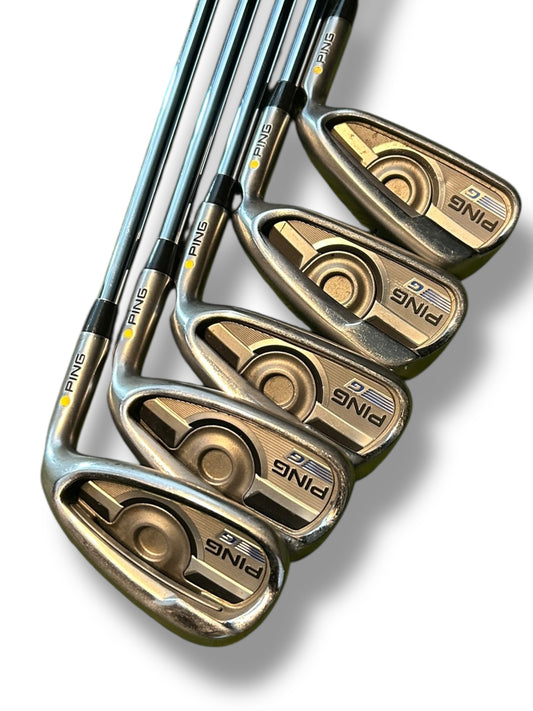 Ping G-Series Yellow Dot 5-PW Irons (No 9 Iron) - AWT Regular Flex