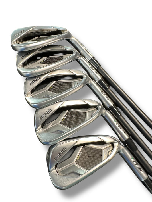 Ping G430 / Green Dot / 6-PW Irons - Ping AWT SR Soft Regular Flex